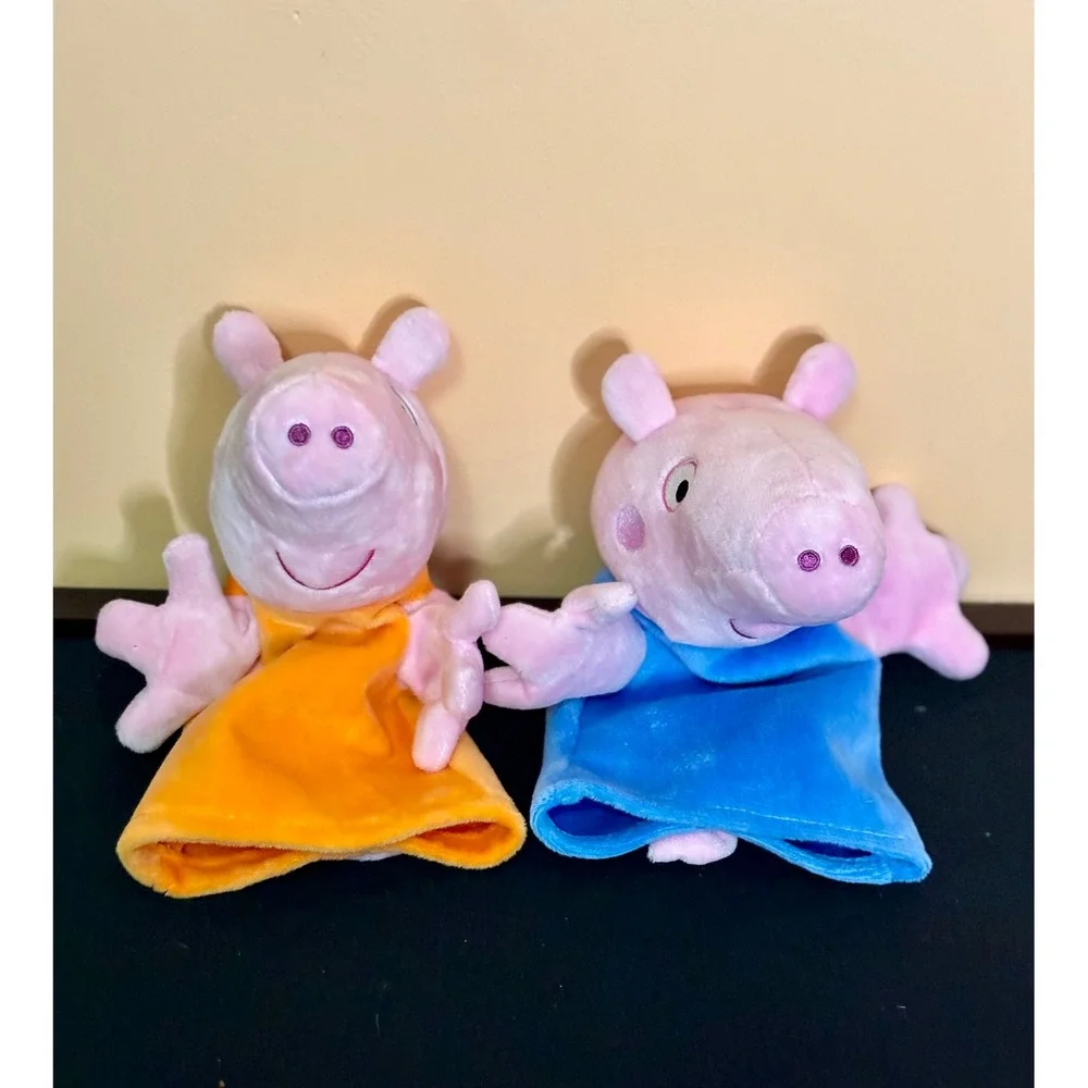 Peppa Pig George Mommy Hand Puppet Set TCG Toys Plush 9
